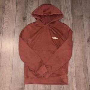Hooké Heavyweight Women's Rust Brown Pullover Hoodie with Small Chest Patch